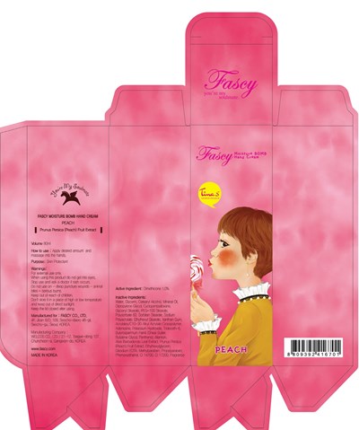 Image Of Carton (Fascy Moisture Bomb Hand Cream Peach Carton)